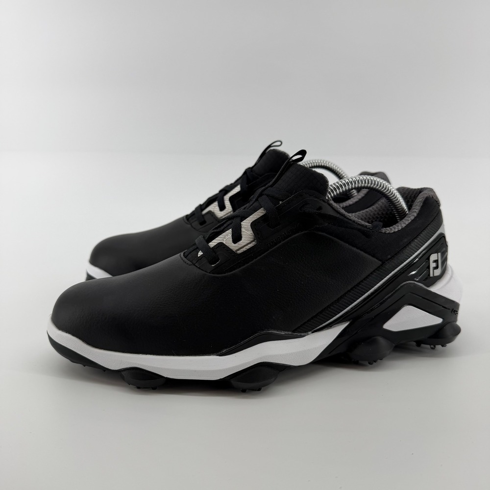 FootJoy Tour Alpha Golf Shoes Mens 8 Black White Spiked 55537 OPS Stability NWOT - Picture 4 of 11
